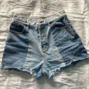 pacsun denim high rise shorts